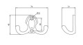 WIESZAK ŚREDNI Z-361-110 ornament róża chrom