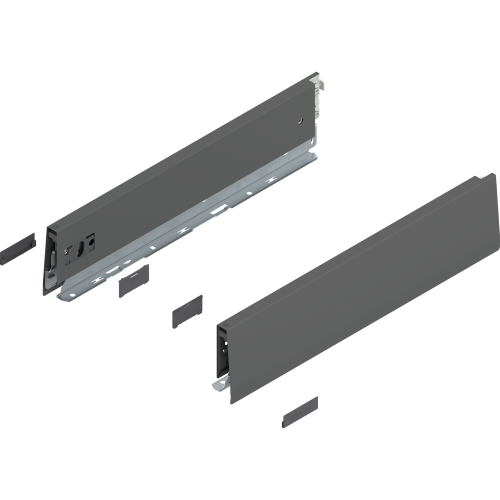 Bok MERIVOBOX wysokość M(91mm) dł=400 ANTRACYT L/P