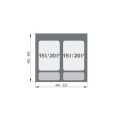 System Praktiko 600 2x15L+2 brytf.segregacja H-310