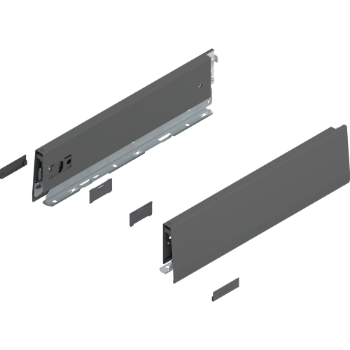Bok MERIVOBOX wysokość M(91mm) dł=350 ANTRACYT L/P