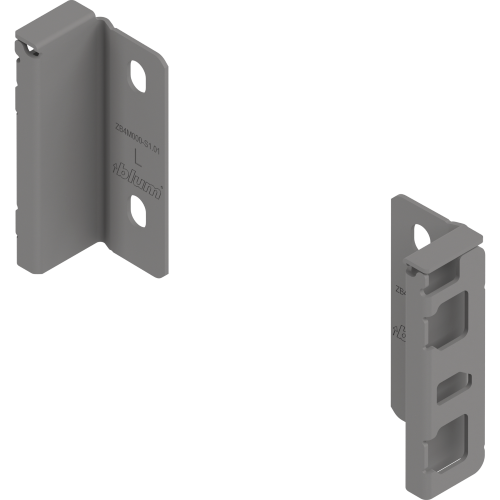 UCHWYT ŚCIANKI TYLNEJ MERIVOBOX wys. M (H-68mm) L+P SZARE