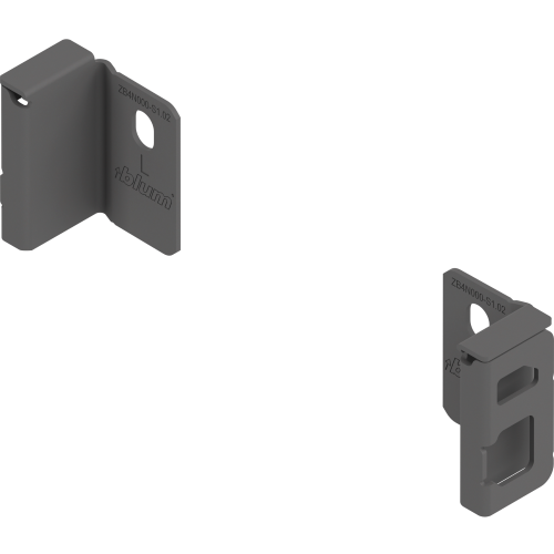 UCHWYT ŚCIANKI TYLNEJ MERIVOBOX wys. N (H-32.25mm) L+P ANTRACYT