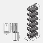 Kosz Cargo Maxi 400 linia ECOMOMIC z mocowaniem dolnym, 6 poziomów  P22