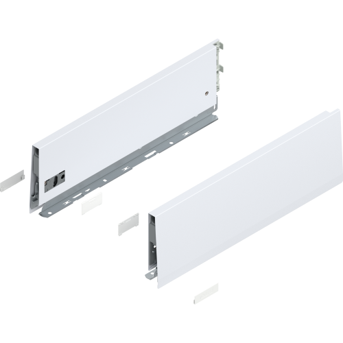 Bok MERIVOBOX wysokość K (129 mm)dł.=400 biały L/P