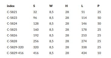 UCHWYT CAMPANA G3 C-5824 L-128  ZŁOTY POŁYSK
