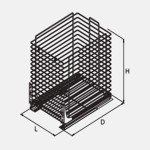 Kosz Cargo Mini 400 linia PRO z mocowaniem dolnym, jednopoziomowy, P22