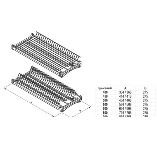 SUSZARKA L-45 DWUPOZIOMOWA EFEKT CHROM